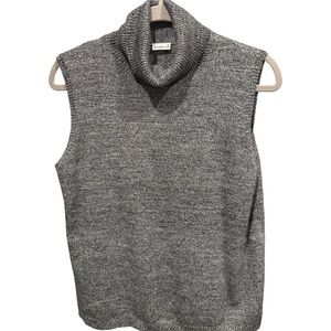Northcrest Women's Gray Sleeveless Cowl Neck Sweater